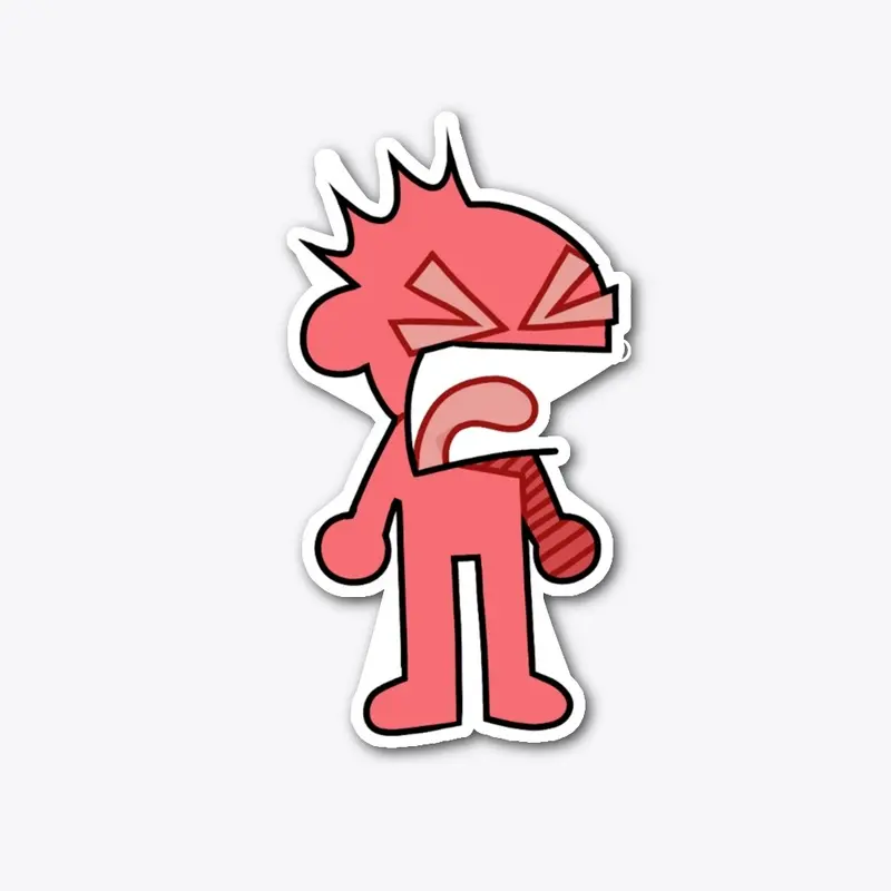 Screaming Shadow Cranky Sticker